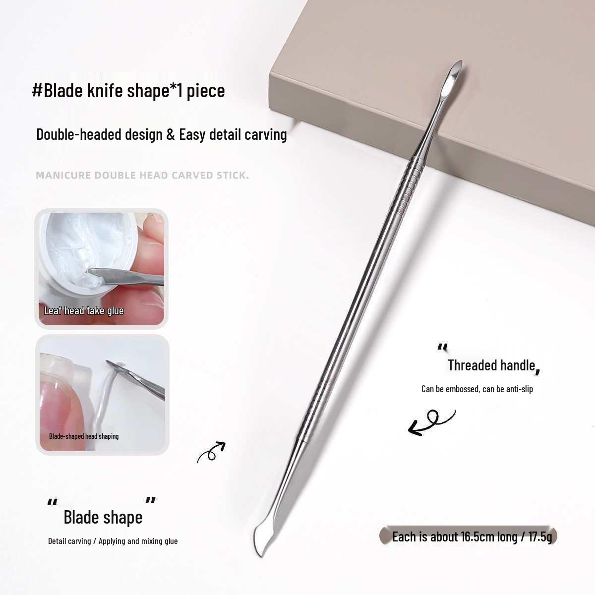 Double-Ended Carving Stick for Adhesive and Crystal Detailing Spoon-shaped Carving Stick #01