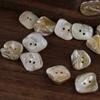 10pcs/set Irregular Shape Natural Shell Buttons with Two Holes for DIY, Clothing Accessories, Etc