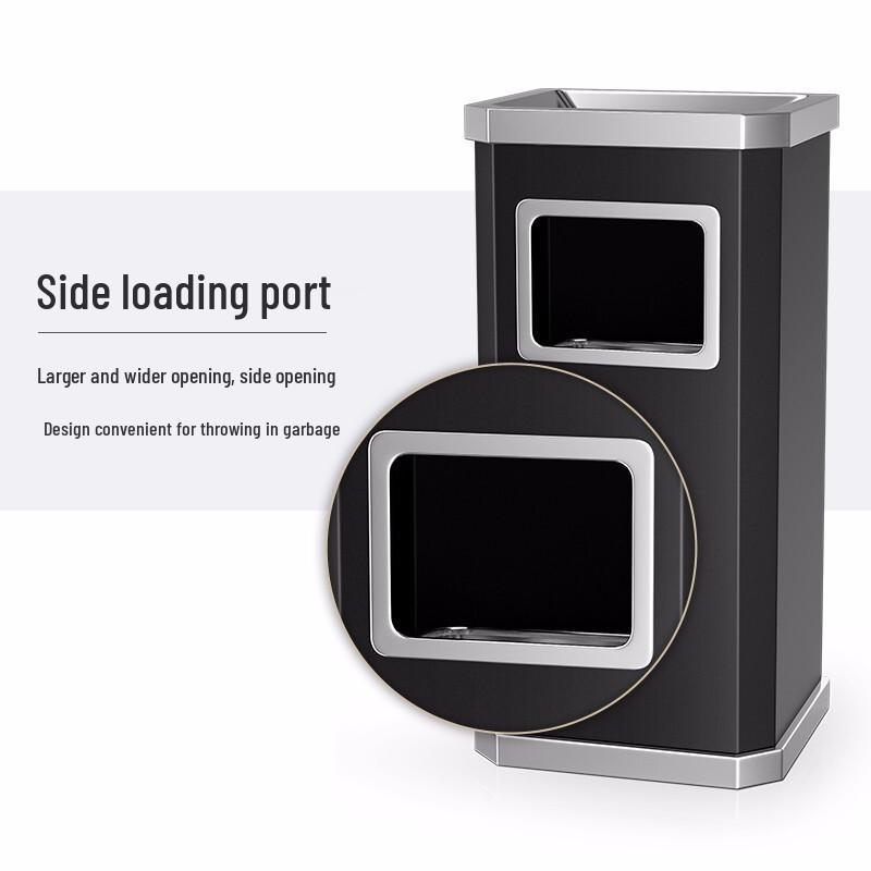 Supercloud Stainless Steel Hotel Lobby Ashtray Trash Can