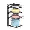 Adjustable Multi-layer Kitchen Cookware Storage Rack for Cabinets and Countertops