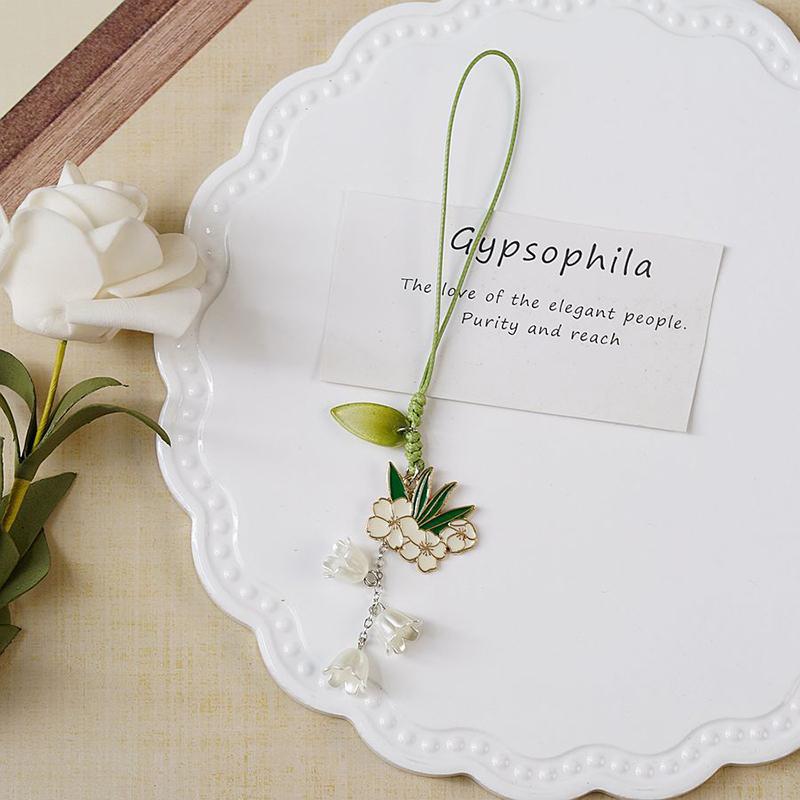 Flower Mobile Phone Straps Charm Cute For Phone Short Lanyard Hand Rope Kawaii Keychain Phone Strap Pendant