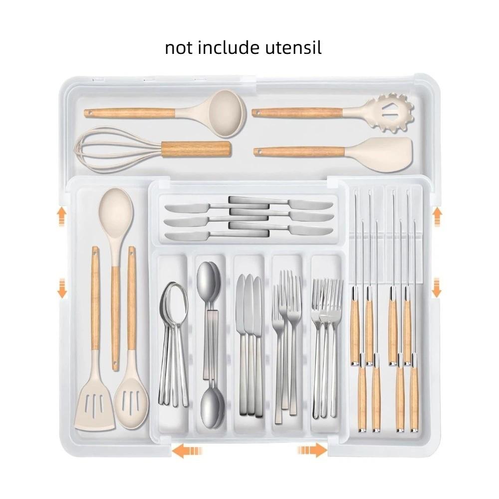 Scalable Kitchen Drawer Organizer Movable Partition Expandable Utensil Tray  Home
