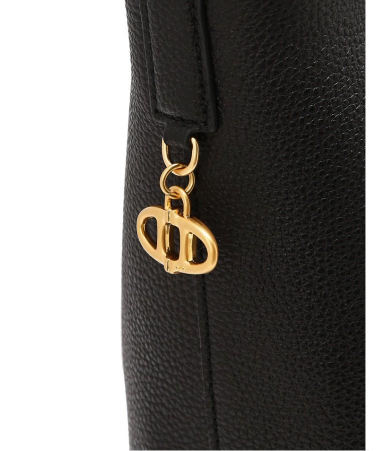 Athe Vanessabruno [Panier] Black Leather Panier Bucket Bag L Aaba6F200Bk