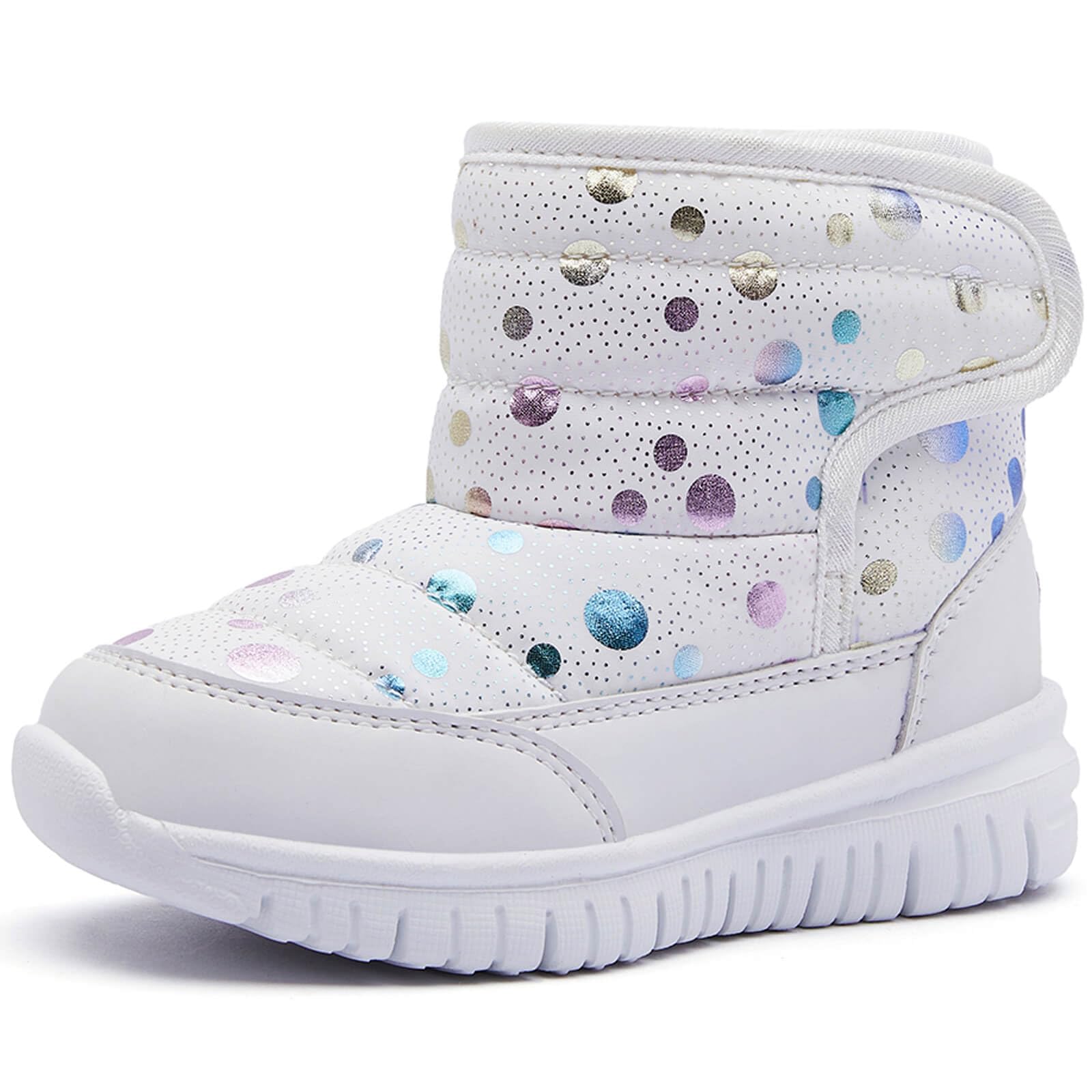 

MAYCY Снежные зимние ботинки для маленьких девочек и снегоступы для Идеально подходят для игр в снегу и Зимние ботинки с флисовой подкладкой Холодный Размер 16 Детские ботинки, Мальчики, Дети,