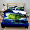 Grin-ch's Festive Adventure 3pcs Bedding Set,Including 1pc Duvet Cover And 2pcs Pillowcases Perfect Gift for Christmas,Ideal for Bedroom, Dormitory
