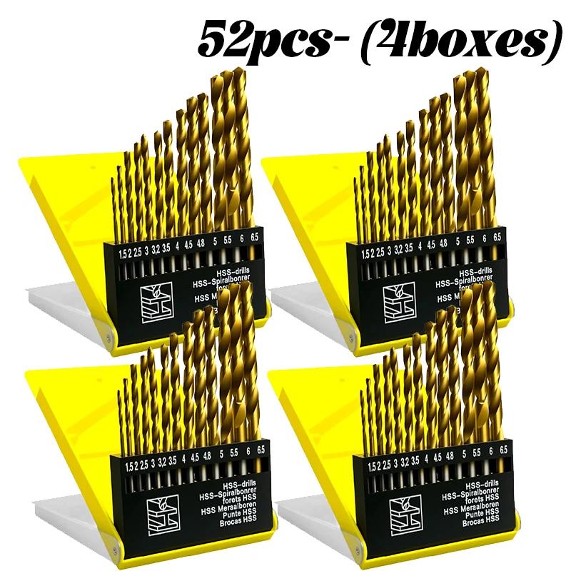 13-52x Twist Electric Drill Bit for Metal Hole Cutter Grooving Drills Saw Carpenter Woodworking Drilling Power Tools Accessories