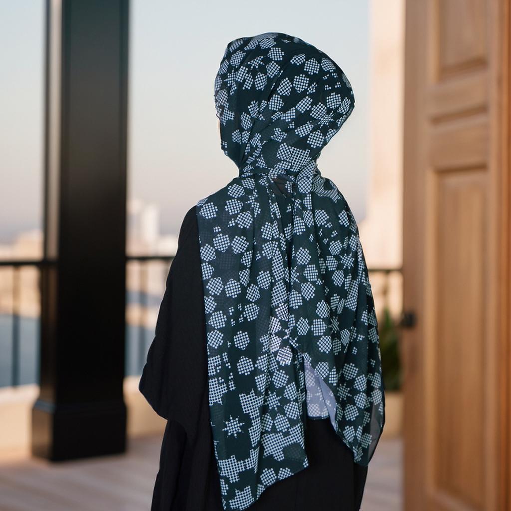 New Printed Chiffon Hijab Scarf For Women Muslim Headscarf Wraps Veils Islamic Turban Niqab Tie-dyed Headband Muslim Hijab Shawl