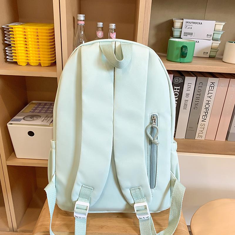 School bag, school bag, female ins style, simple and light campus, Korean version of versatile Mori series chugao backpack