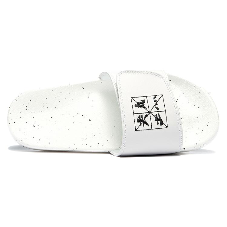 Li Ning Hot Hook and loop Quiet Slide Slippers Women's White AGAQ026-1