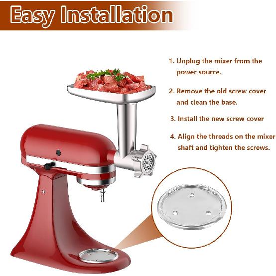 W10191926 Mixer Bowl Screw Cap Replacement for Whirlpool KitchenAid Kenmore Mixer Bowl Clamping Plate Replace 4163032 WPW10191926 AP6016640 4161126