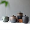 Vintage Ceramic Tea Canister Kitchen Sealed Container Multi-Functional Portable Jar for Candy Nuts Coffee Beans Herbs Storage