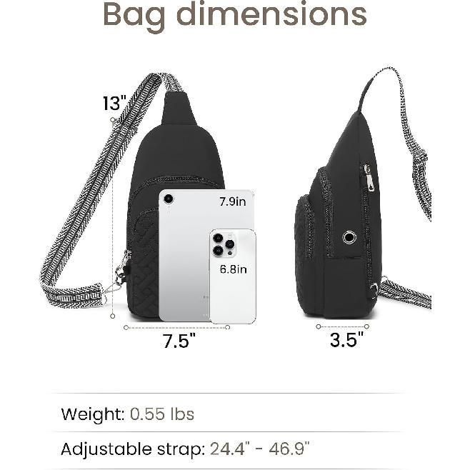 Anti Theft Sling Bags for Women, RFID Blocking Travel Crossbody Purse