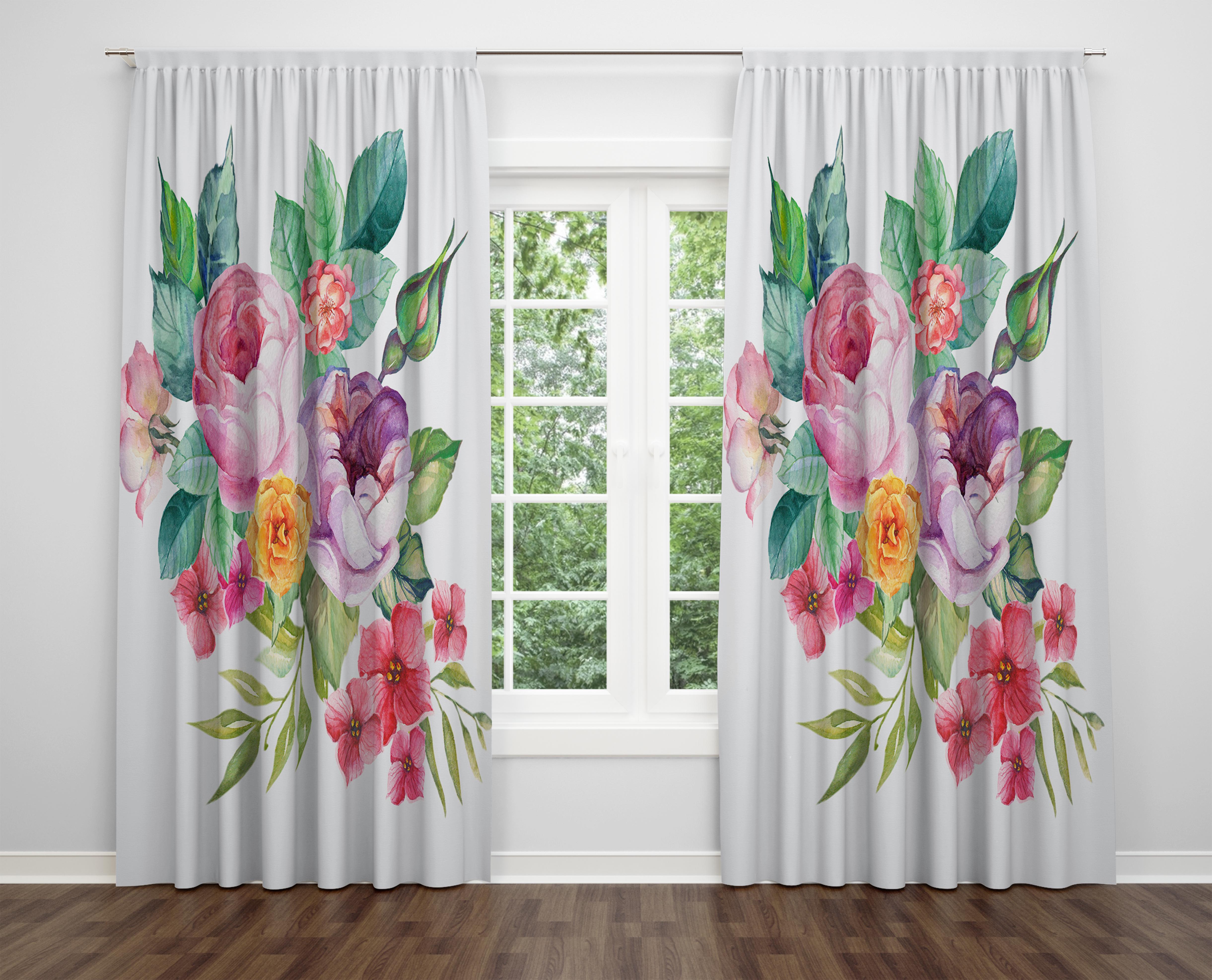 

Декоративний дизайн, високоякісна бавовняна тканина, ви можете вибрати одну або подвійну фіранку з крила 1 piece різнокольоровий