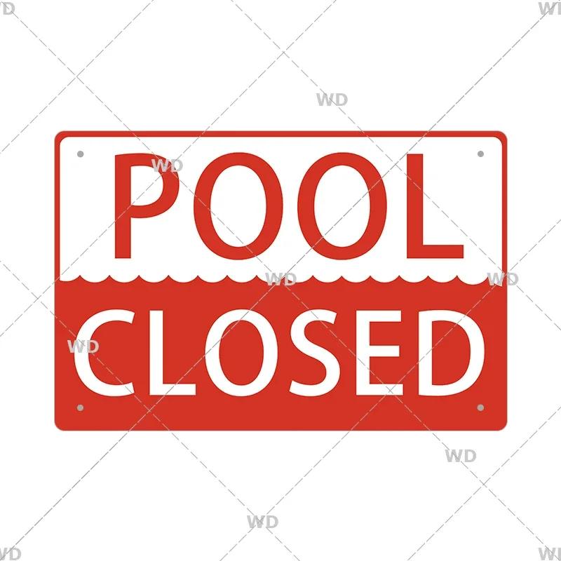 Tin Sign Pool Funny Rules Vintage Plaque Welcome Warning No Swimming Instruction Metal Sign For Home Pool Store Club Wall Decor