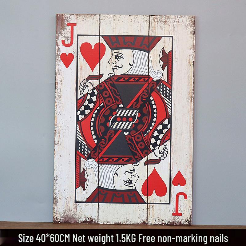 Vintage Playing Cards Wall Art for Bar, Cafe, or Living Room Decor