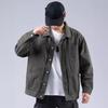 Fleece Thickened Casual Tooling Jacket Men'S Loose Trendy Brand Pure Cotton Large Size Khaki Jacket Trend