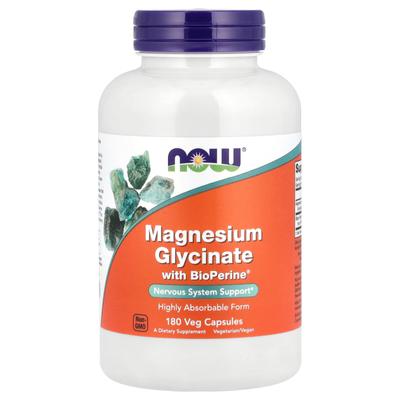 Glycinát hořečnatý s Bioperine®, 180 rostlinných kapslí