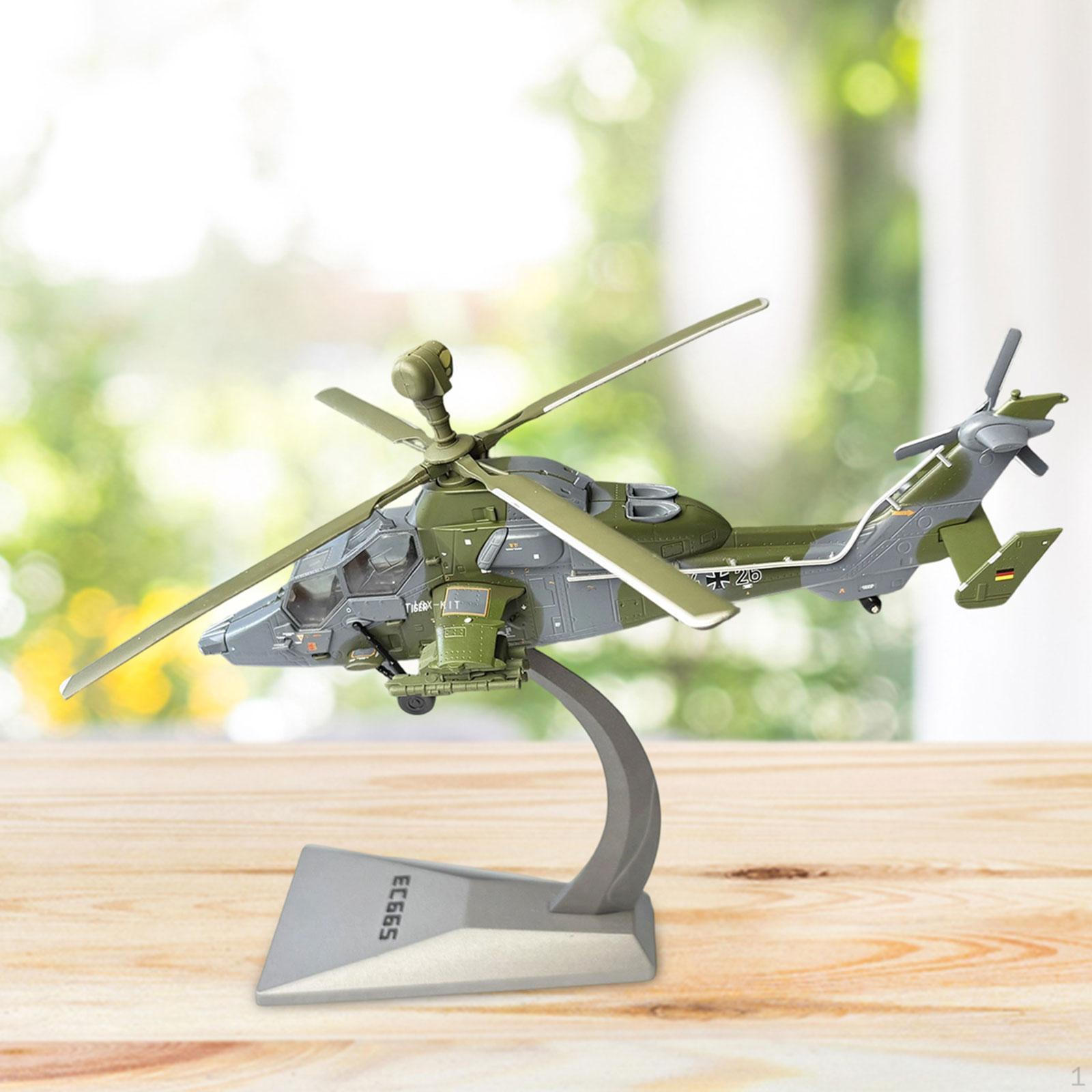 1:72 Scale EC665 Helicopter Model Mini Plane Display Collection Decorative Aircraft Desktop