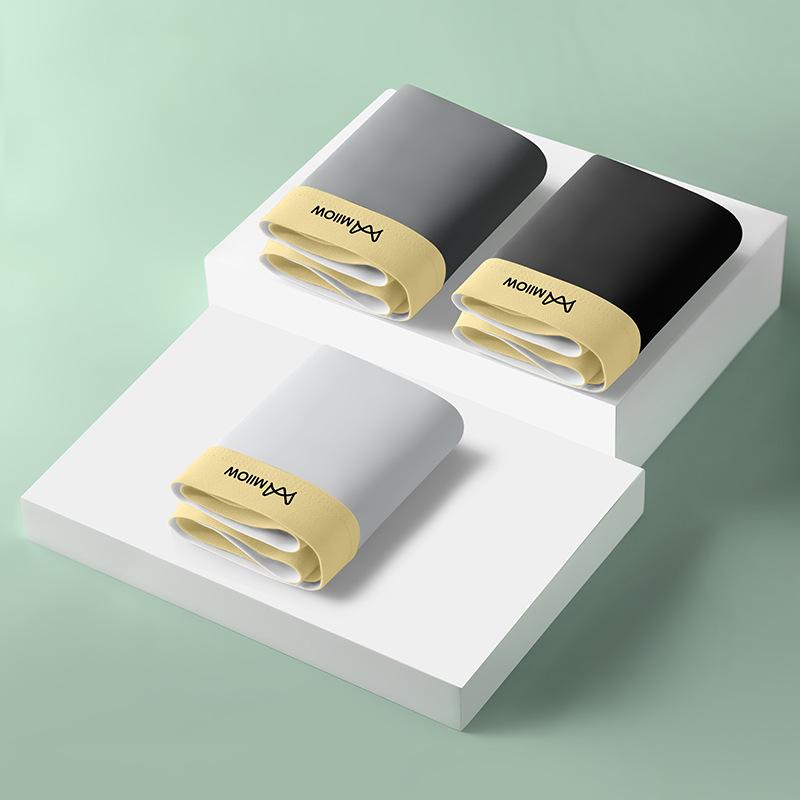 3pcs Men's Underwear Ice Silk Boxer Shorts Men's Summer Sports Breathable Square Shorts Boxer Brief