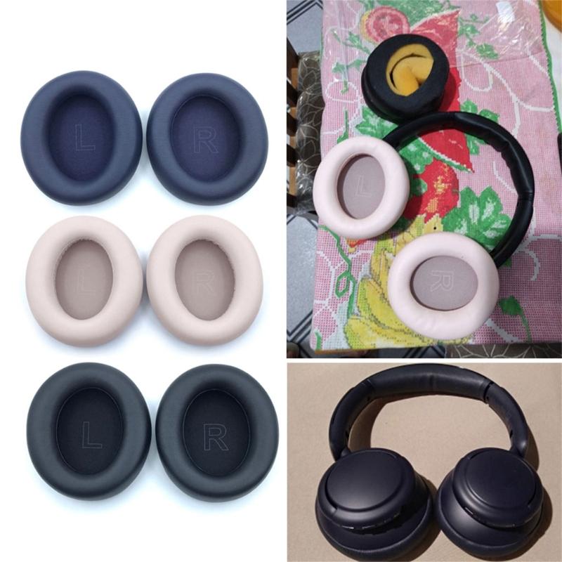 1Pair Earpads Protein Leather Ear Pad Ear Cushions Cover Memory Foam Earmuffs for Life Q30/Q35 Headsets