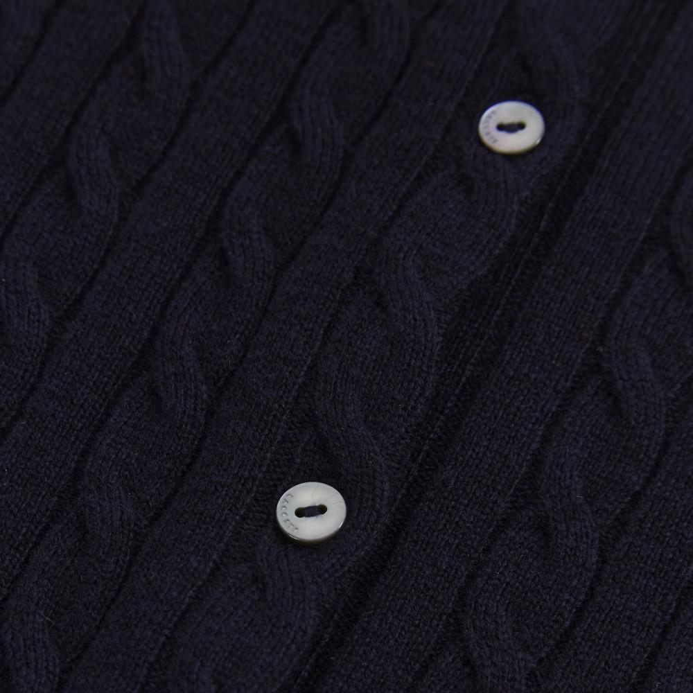 [Lacoste] Women's Cable Crew Neck Cardigan AF092E-55NHDE
