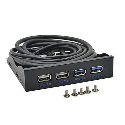 פאנל קדמי למפרץ כונן דיסקטים USB 3.0 עם 4 יציאות במהירות גבוהה U3+U2
