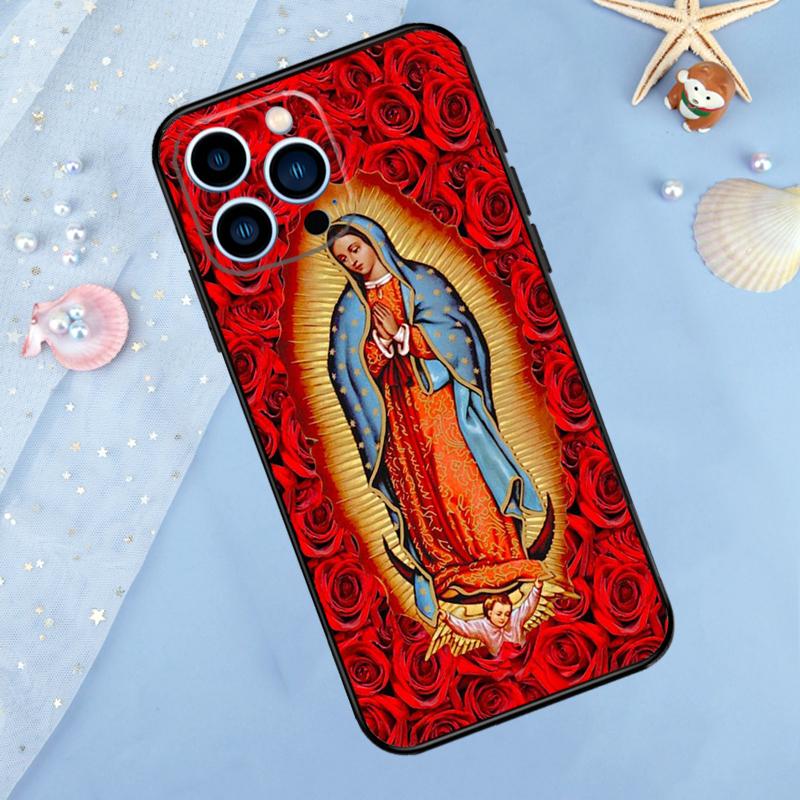 Virgin Mary Christian Phone Case For iPhone 13 11 12 14 15 16 Pro Max 7 8 Plus XR XS Max X Silicone Cover