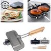 Double-Sided Sandwich Pan Non-Stick Foldable Grill Frying Pan For Bread Toast Breakfast Machine Pancake Maker Kitchen Gadgets