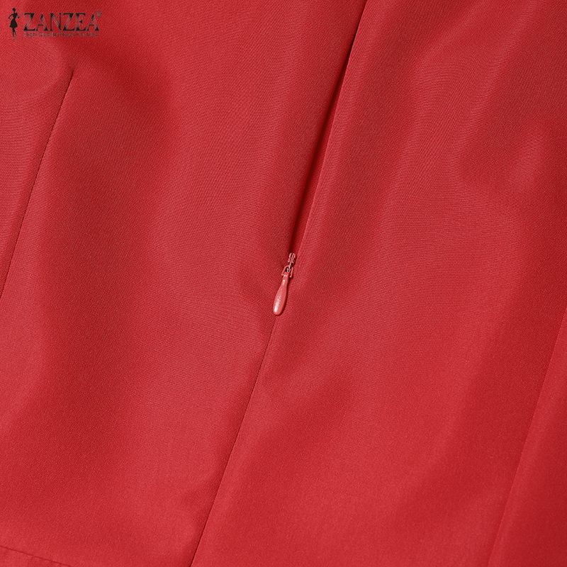 ZANZEA Abito estivo casual da donna con scollo rotondo e maniche corte