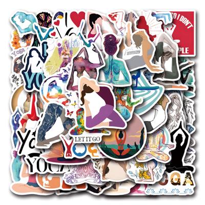 55 Nové Jóga Jóga Doodle Nálepky Ozdobte Kufr Laptop Mobilní Telefon Nálepky