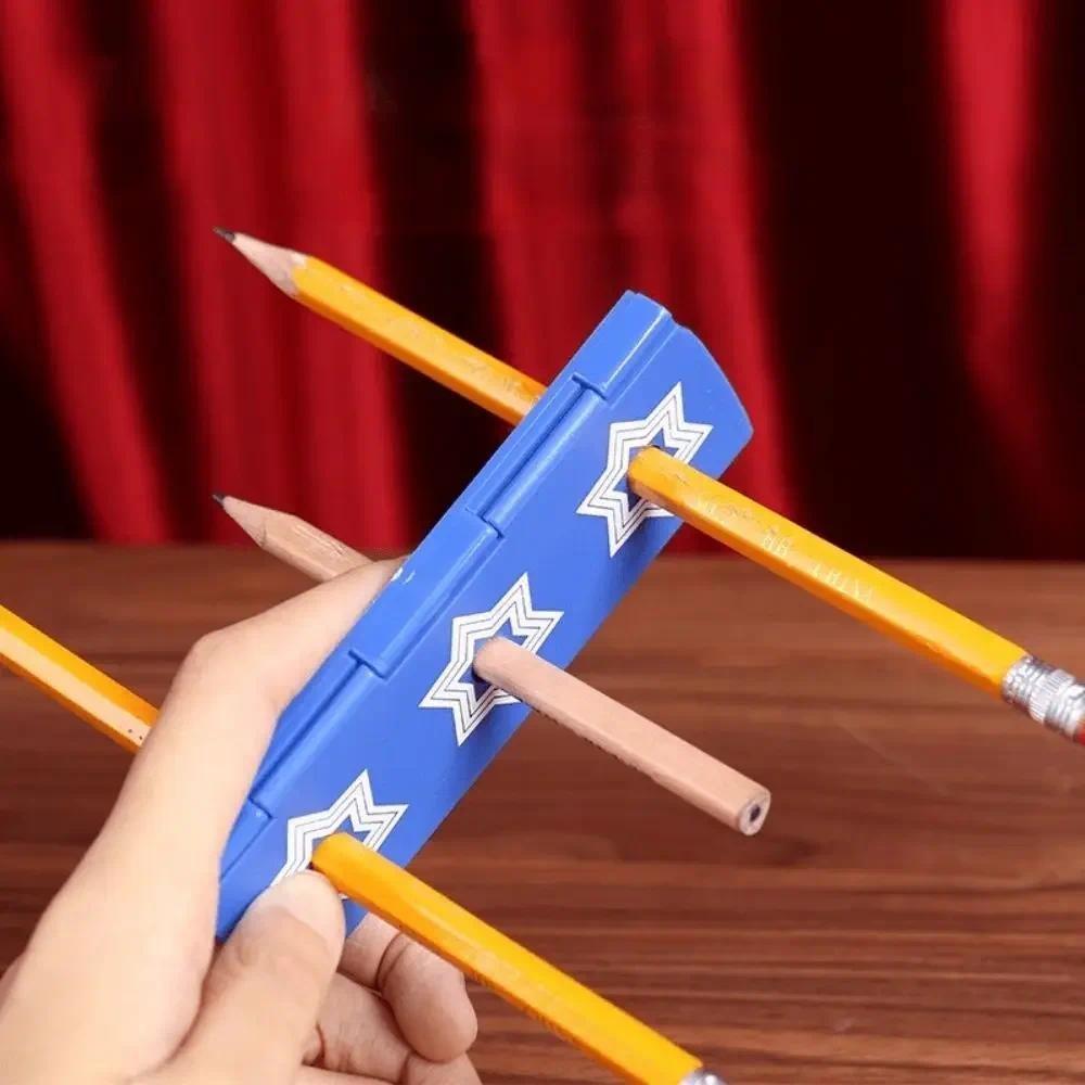 Pencil Penetration Coins Magic Tricks Pens Through Hole Close Up Illusion Toy Coin Escape Prop Street Stage Magic Toys Illusion