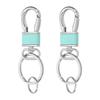 Set of 2 Metal Key Keyring Swivel Leather Keychain Buckles for Dark [uxcell] Keychains, Clips, Hooks, Holders, Organizers, Buckles, Keyrings, Clips,