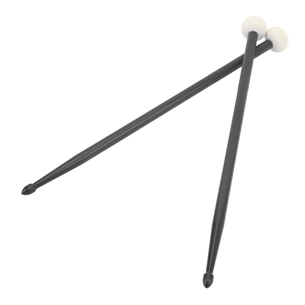 2 Stück Trommelschlägel Filzkopf Nylongriff Doppelkopf Instrument Zubehör Set Kit zum Spielen