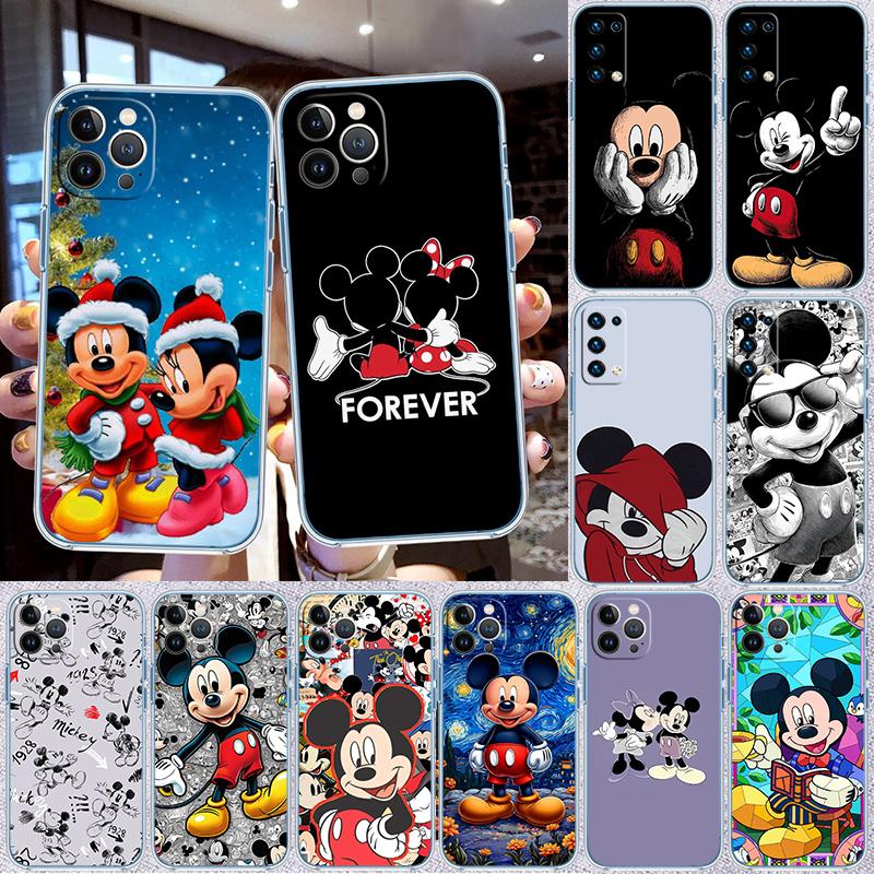 Mickey Minnie Mouse Transparent Phone Case for Motorola Moto G7 G8 G9 G84 G85 G73 G24 G15 Z2 Play Power Plus