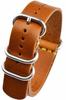 CODEL atelierCODEL NATO Strap, Tochigi Leather Watch Band, Military Style, Genuine Leather, Made in Japan (Brown, Lug Width 19mm/20mm)