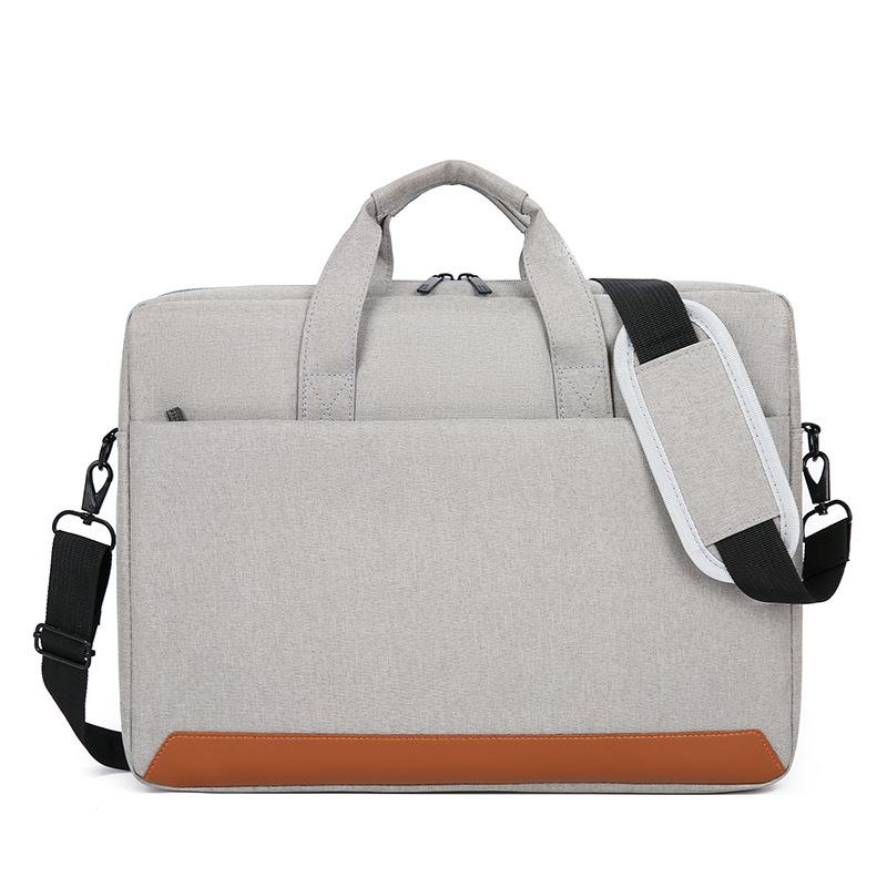 

TS JYL laptop bag,Korean Laptop Handbag Business Oxford Crossbody Briefcase 15.6 inches серый