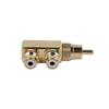 2PCS AV Splitter Plug RCA Male To 2 Female Audio Video Adapter Connector