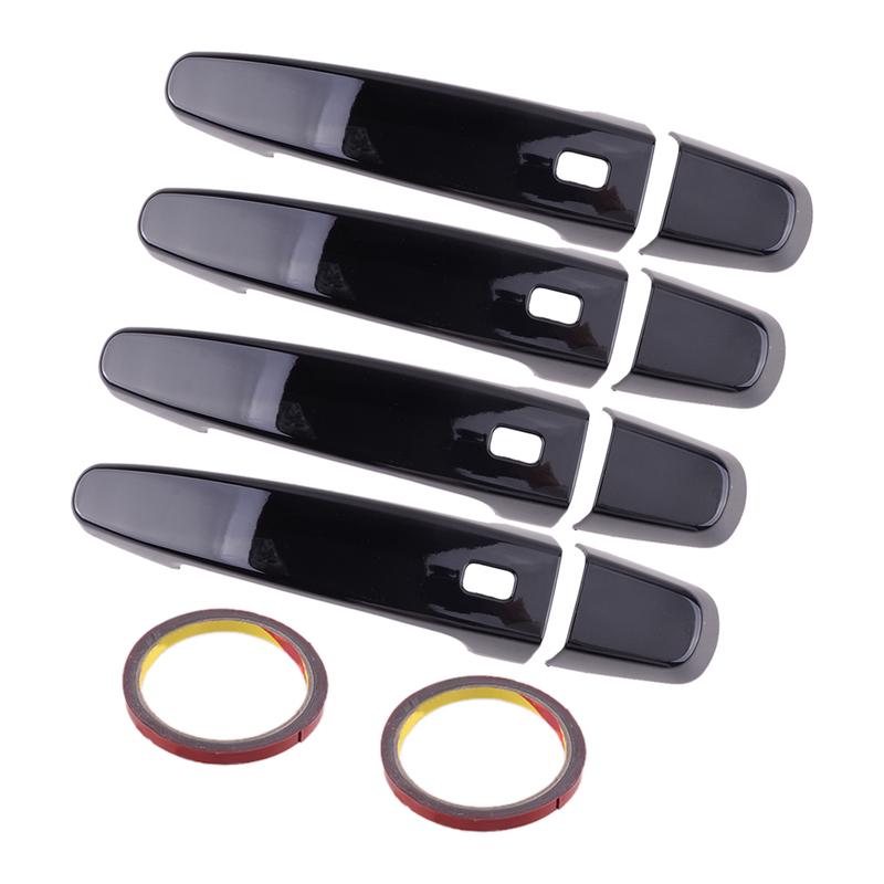 

1 Set Side Door Handle Cover Trim Cap Fit for Chevrolet Traverse Malibu Impala GMC Acadia 2018 2019 2020 ABS Glossy Black