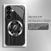 Dragon Patterned Black Glass Phone Case Suitable for Samsung Galaxy S26 S25 S24 S23 S22 S20 FE/Ultra/Plus Anti Drop Back Cover