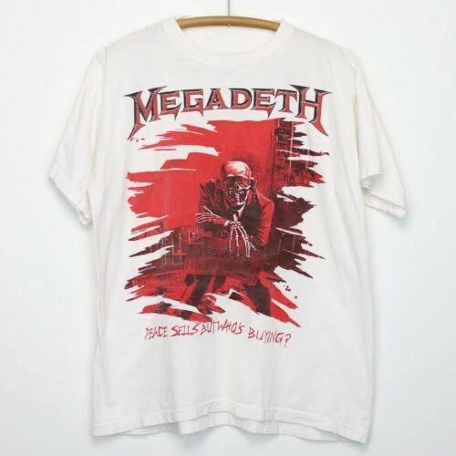 Megadeth Peace Sells But Who’s Buying T-Shirt Vintage Unisex White XXL