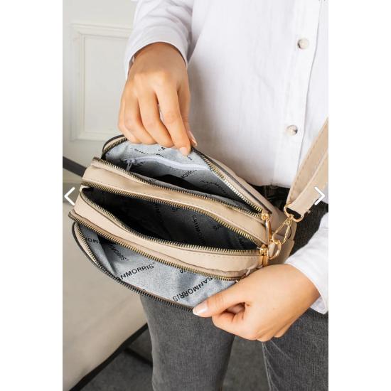 Kadın Ayarlanabilir Çapraz Askılı 4 bölmeli Omuz ve Çapraz Çanta