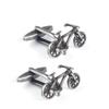 Ancient Silver Bicycle Shaped Copper Cufflinks Men's French Shirt Metal