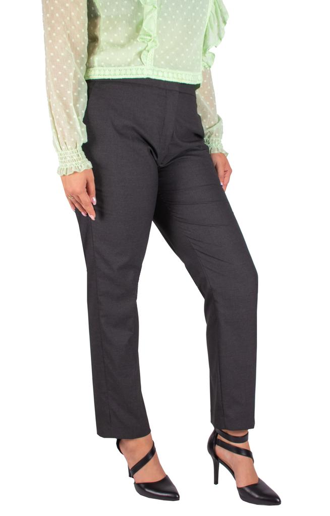 Eleganckie Szerokie Spodnie Damskie Szare Wizytowe Plus Size 44 /29 Xxl