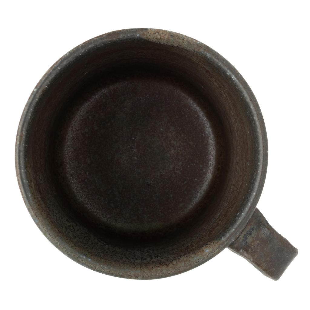 Marui Seito Shigaraki Ware Hechimon Mug, Small, Approx. 280ml Capacity, Black Kiln-Change Finish, Brown, MR-3-4441