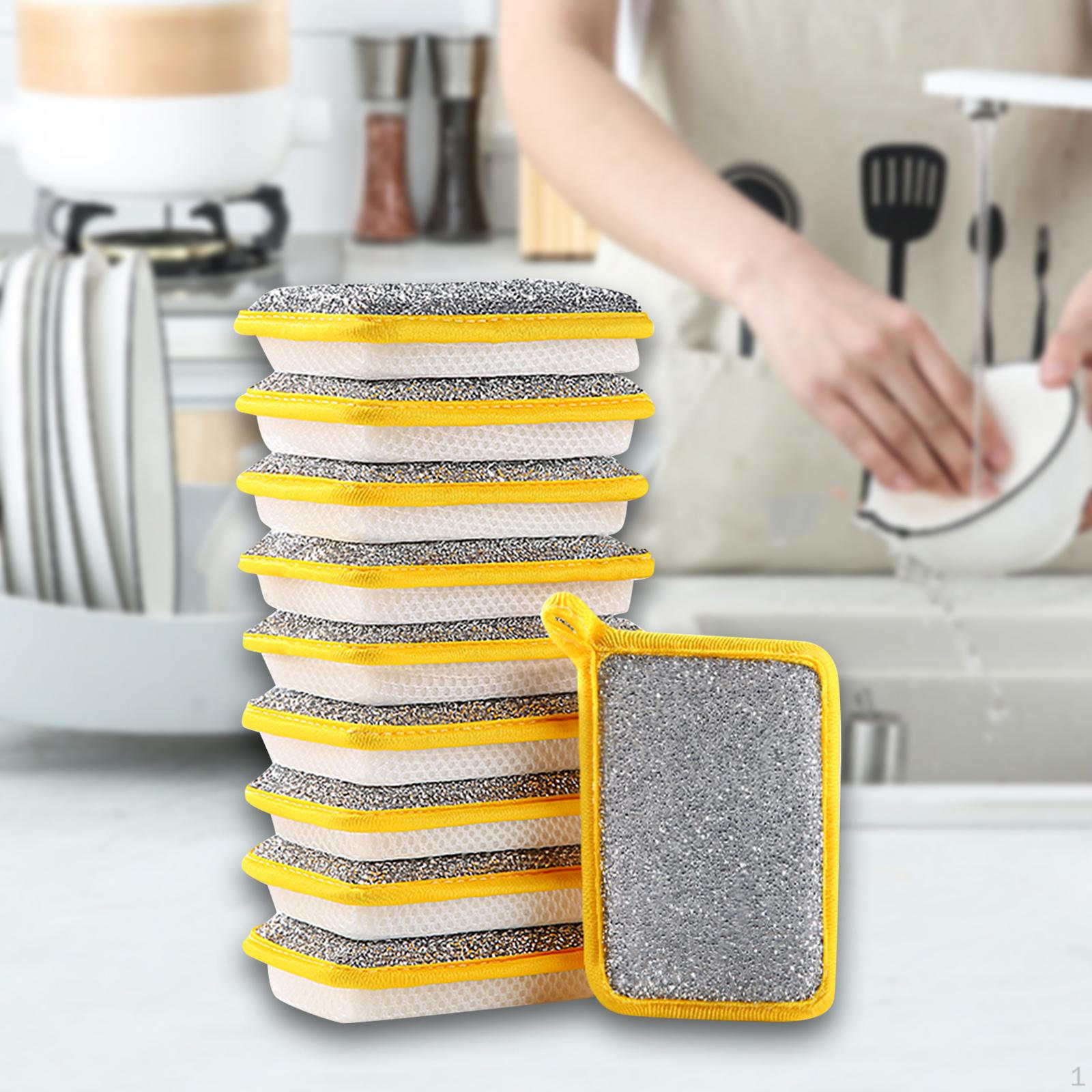 Впитывающая губка для мытья посуды, многоцелевая для стекол 10Pcs 13.9x9cm