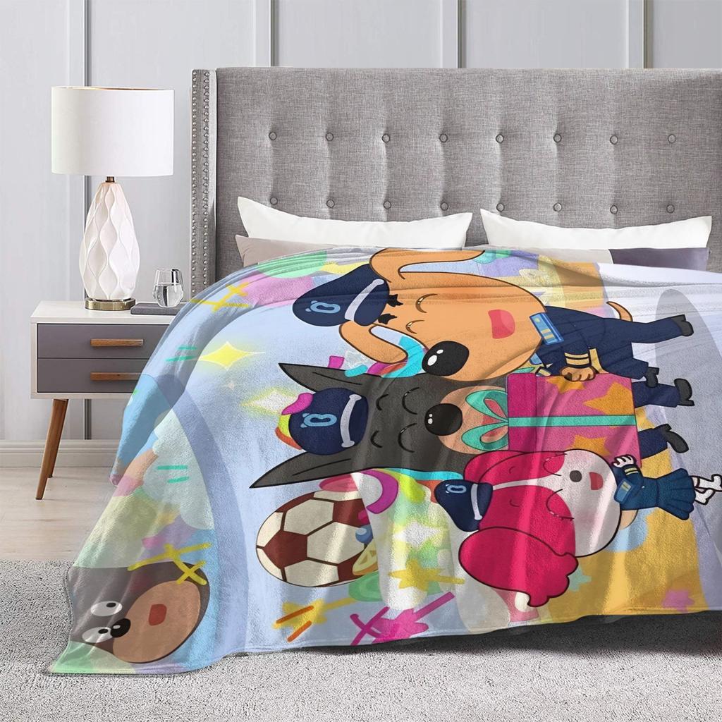 Coperta Calda Morbida per Bambine Bambini Picnic Sceriffi Labrador Coperta da Lancio Copriletto in Flanella per Camera da Letto Grafica Copri Divano Letto