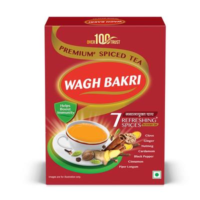 Wagh Bakri Premium Herbata Korzenna | Z 7 Orzeźwiającymi Przyprawami | 250 Gram, Czarna Herbata