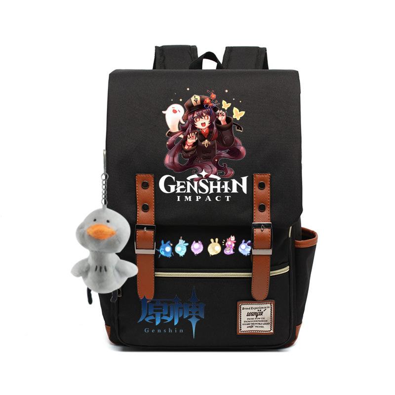 Yuanshen male and female students schoolbag anti-theft large-capacity backpack men's bag computer bag