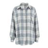 Classic lapel long-sleeved plaid women's casual loose shirt 1116 spring European and American fashion new women's top