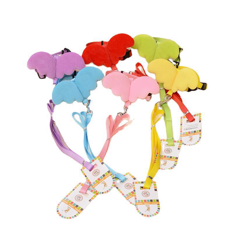 Retractable Pet Leash Harness with Angel Wings for Cats & Dogs